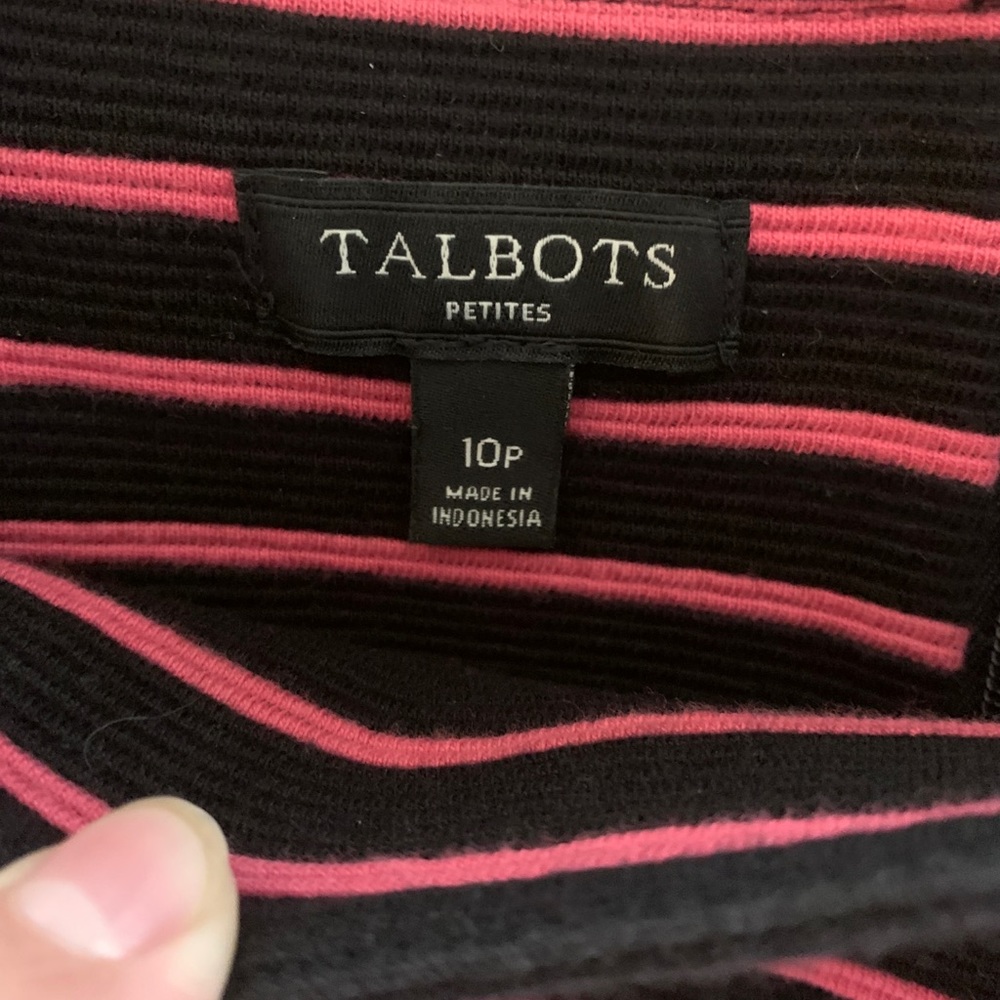 Talbots pink and black striped dress - Picture 4 of 4